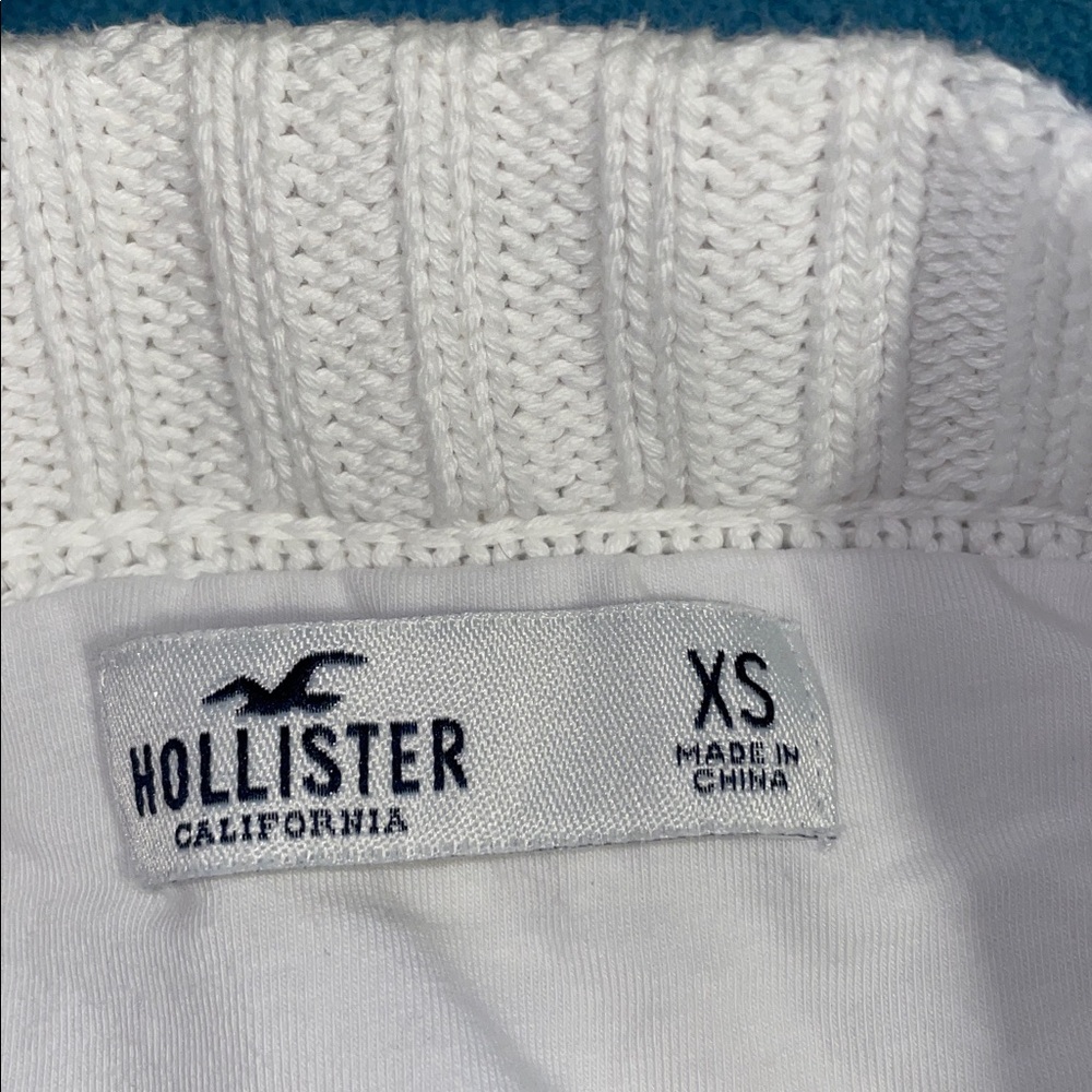 Hollister size XS vintage two-piece white crocheted cotton tank top & skirt - Picture 8 of 15